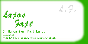 lajos fajt business card